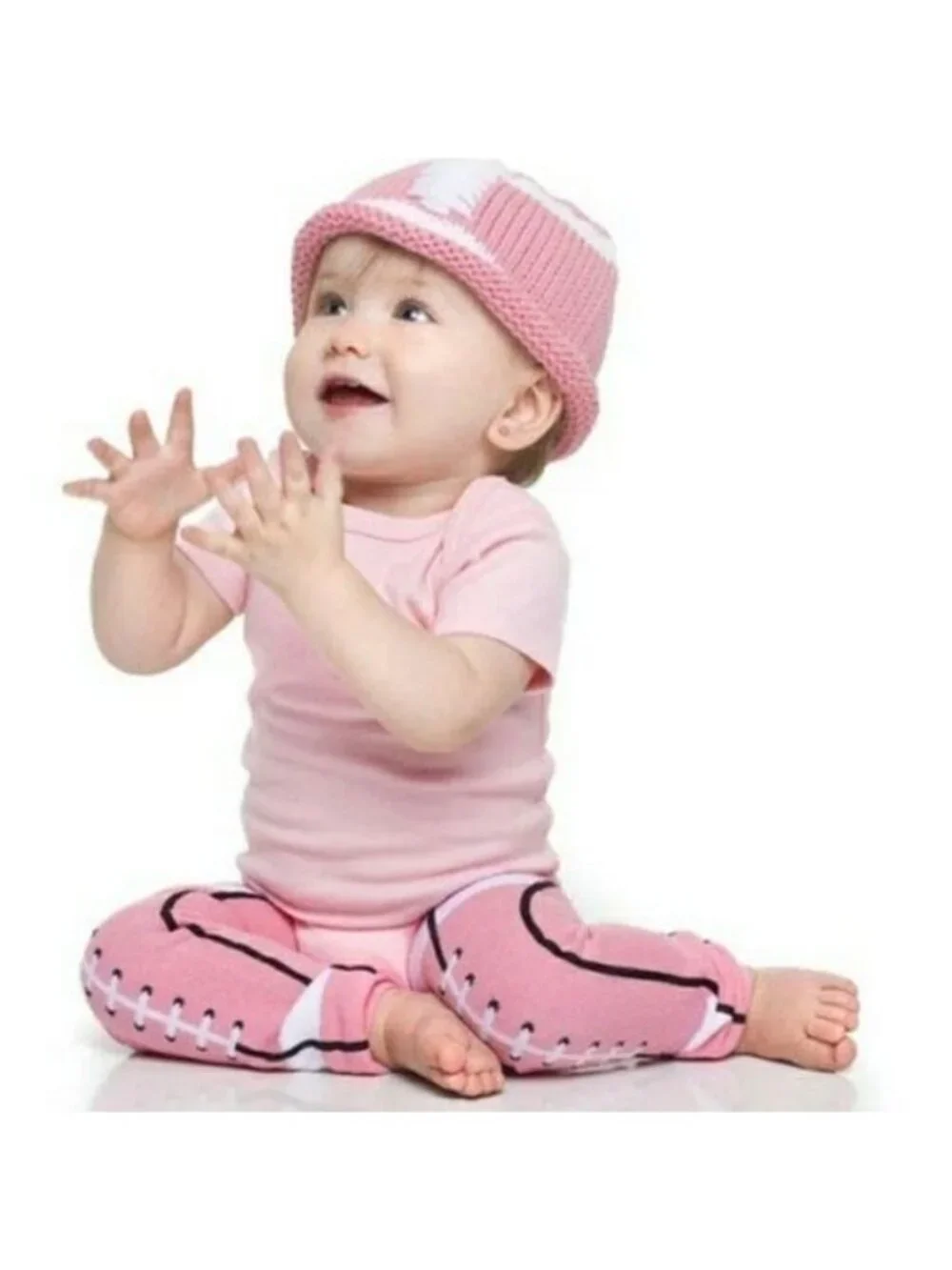 Leg Warmers Pink Football White Black Women Girl Halloween Leggings New w Tags